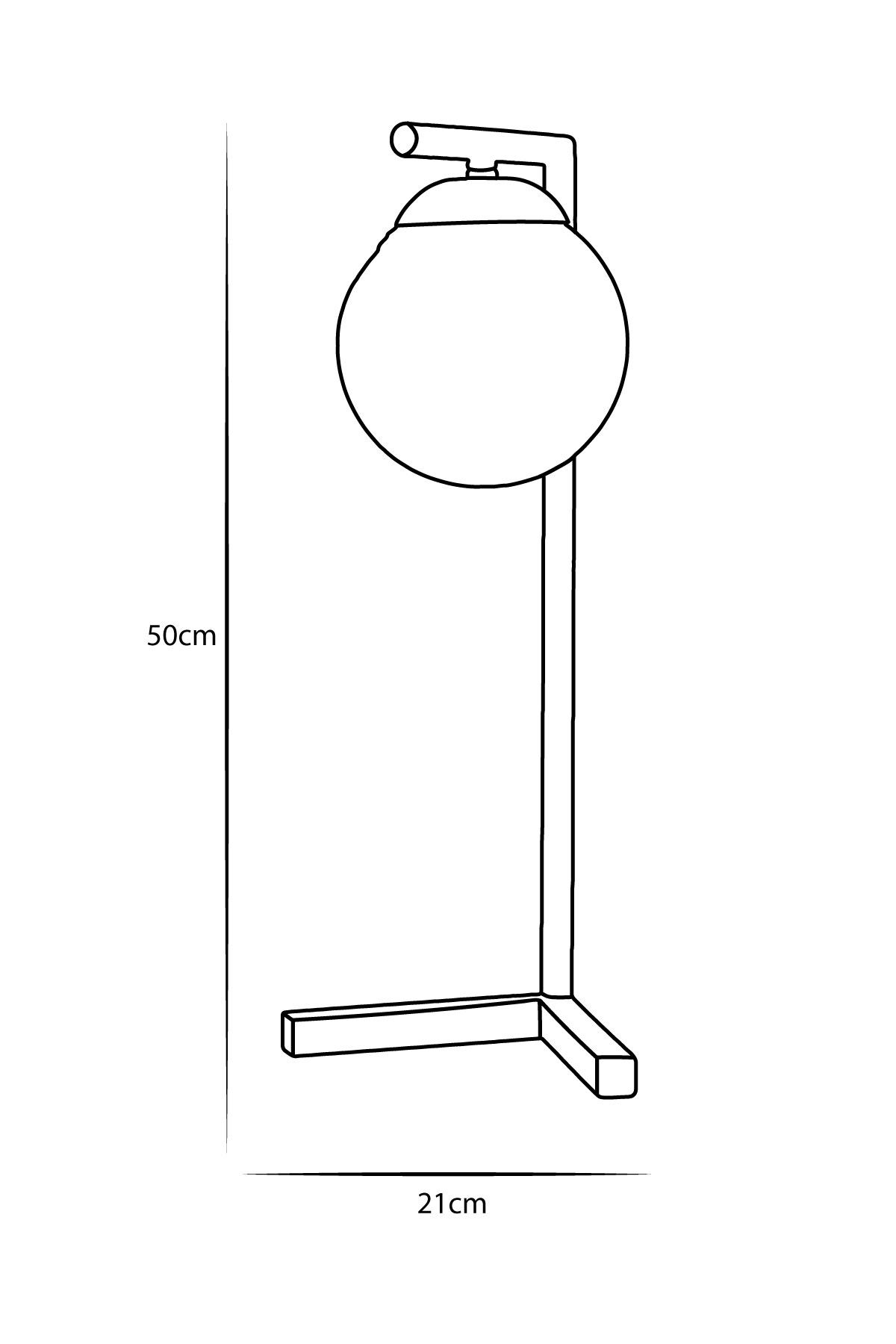 Linda Sarı Metal Gövde Füme Camlı Tasarım Lüx Masa Lambası
