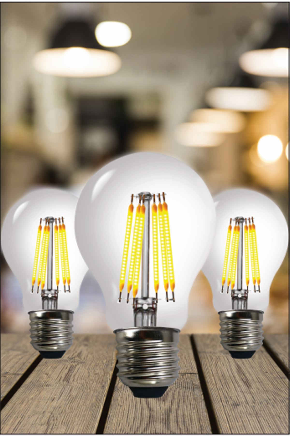 HEKA  E27  6 Watt  Gün Işığı Standart Tip Filament Edison Tip Rustik LED Ampül