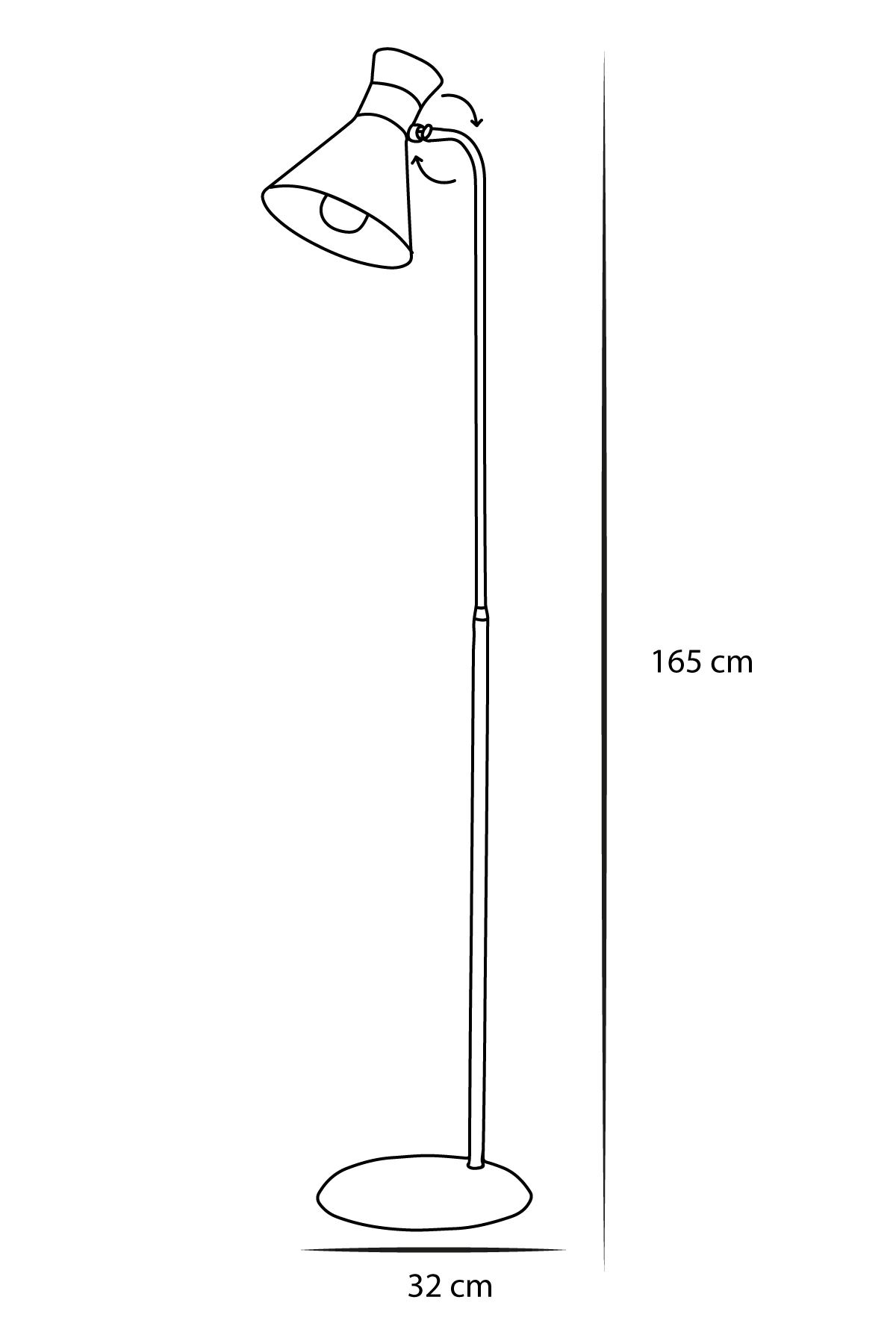 Omega Sarı-Beyaz  Metal Gövde Tasarım Lüx Yerden Aaydınlatma Lambader