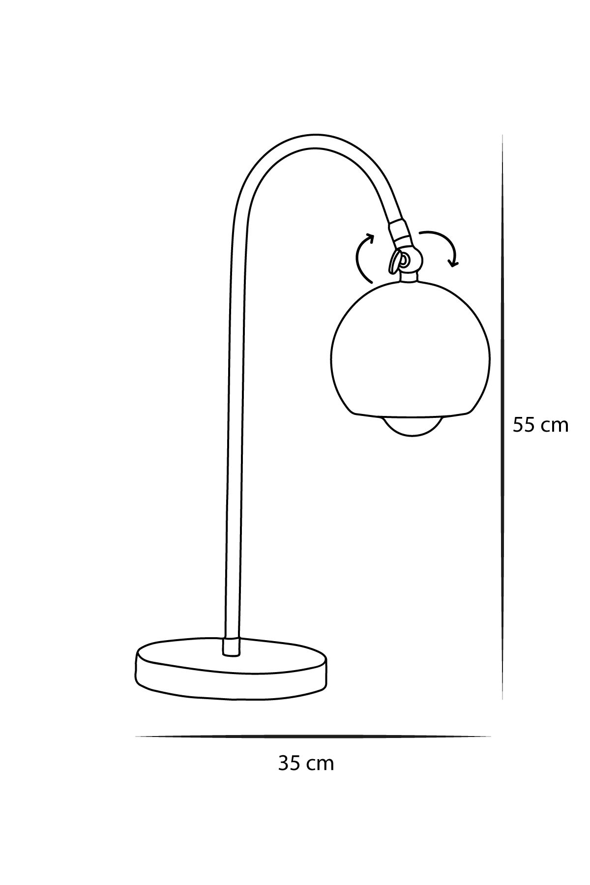 Molde Bakır  Metal Gövde Tasarım Lüx Masa Lambası (2.Ürün )