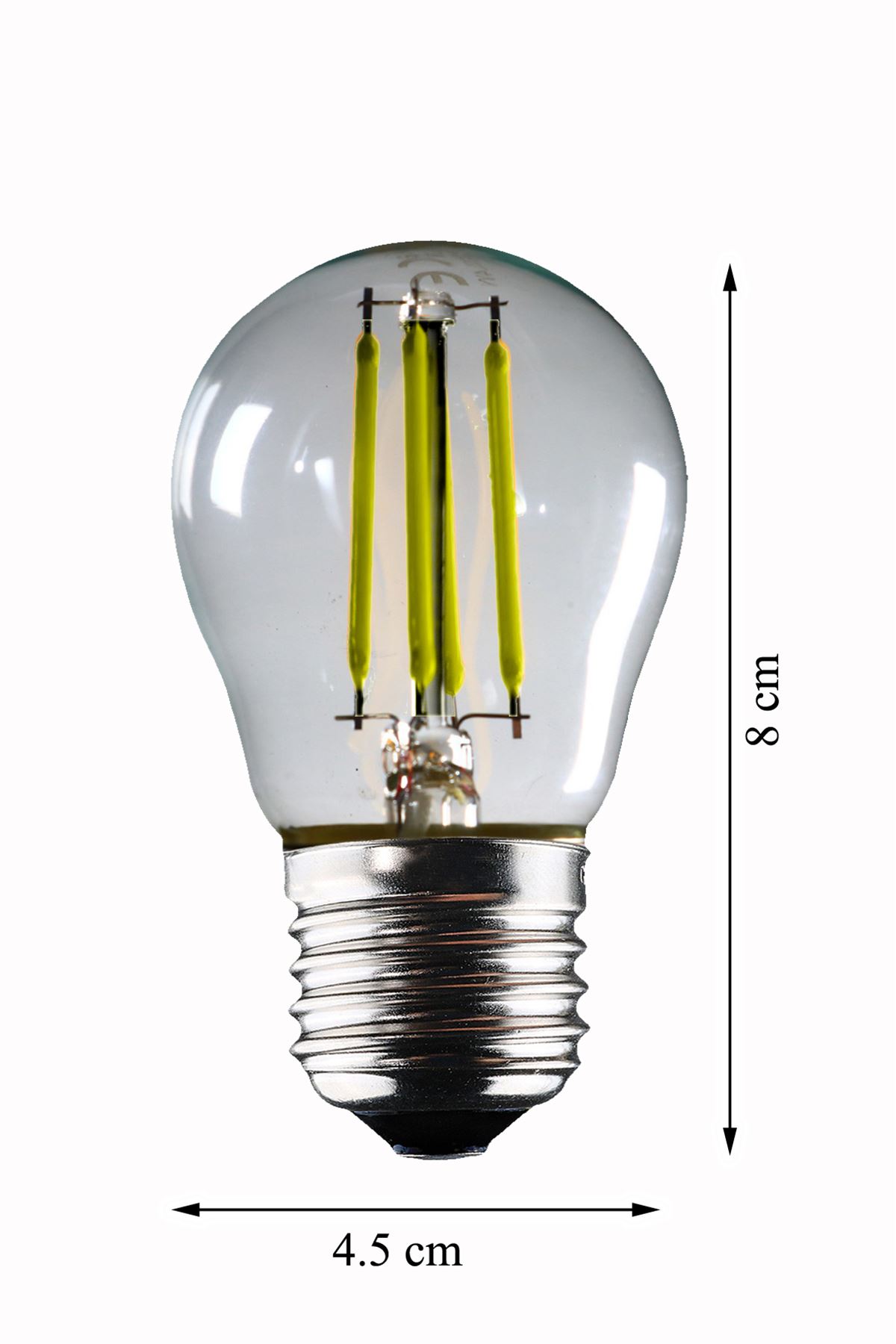 Luzarana  2 ADET  E27 G45  - 6 Watt Beyaz Işık 690 lümen - Filament Edison Tip Rustik LED Top Ampül