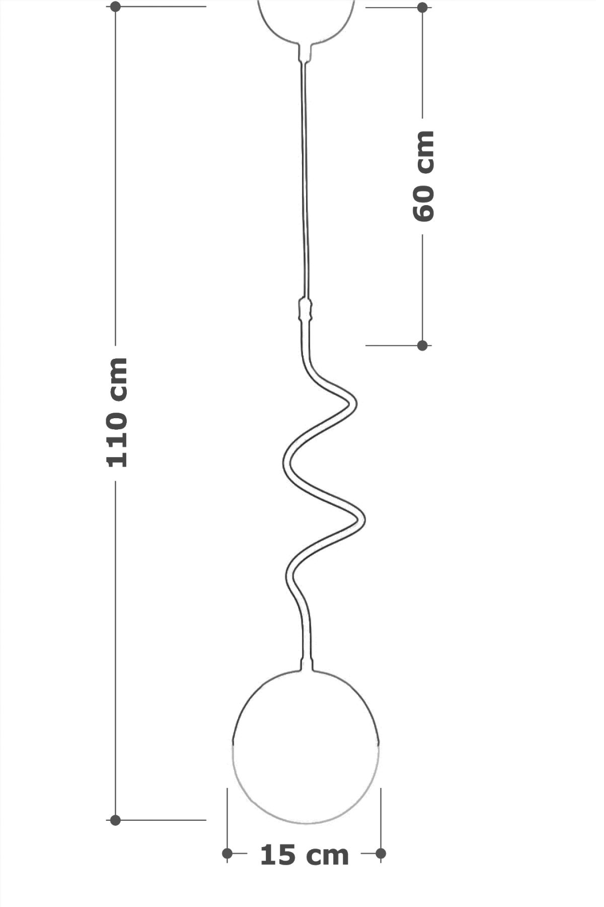 Stella Tekli Krom-Siyah Metal Gövde Beyaz Camlı  Tasarım Lüx  Sarkıt Avize