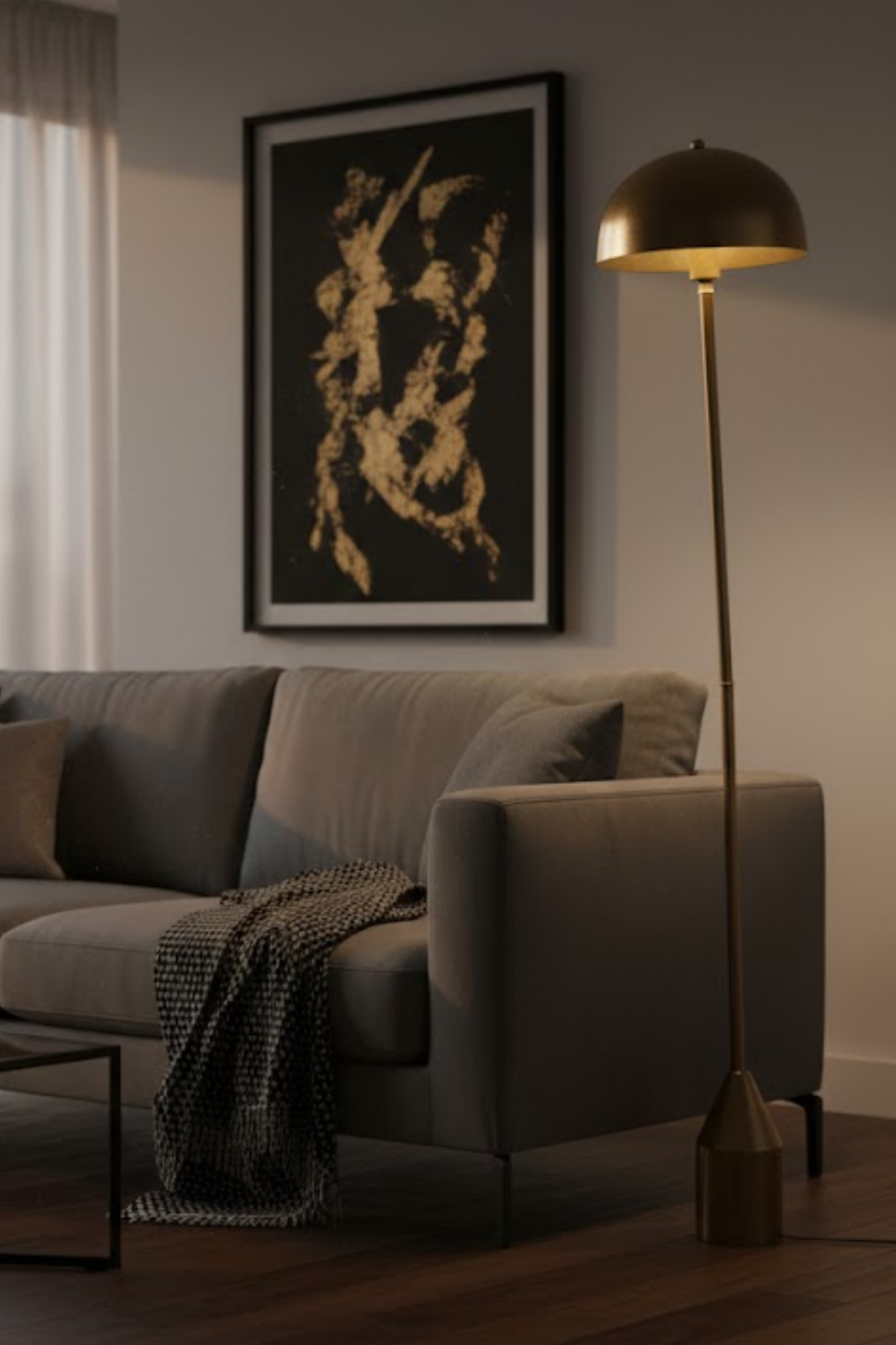 Toms Eskitme Lambader  Modern Dekoratif Metal Tasarım Şık Yerden Aydınlatma Lambası