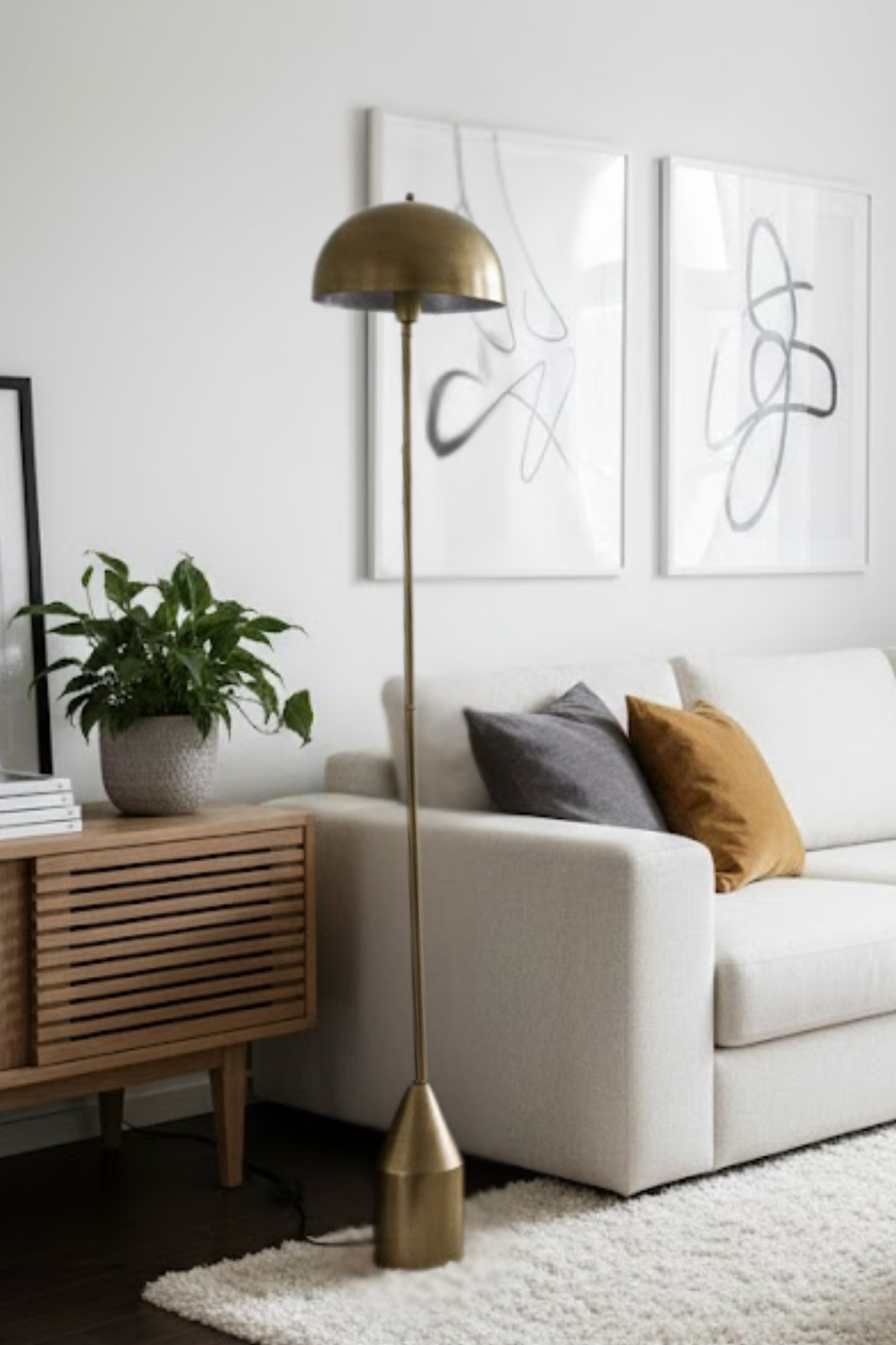 Toms Eskitme Lambader  Modern Dekoratif Metal Tasarım Şık Yerden Aydınlatma Lambası