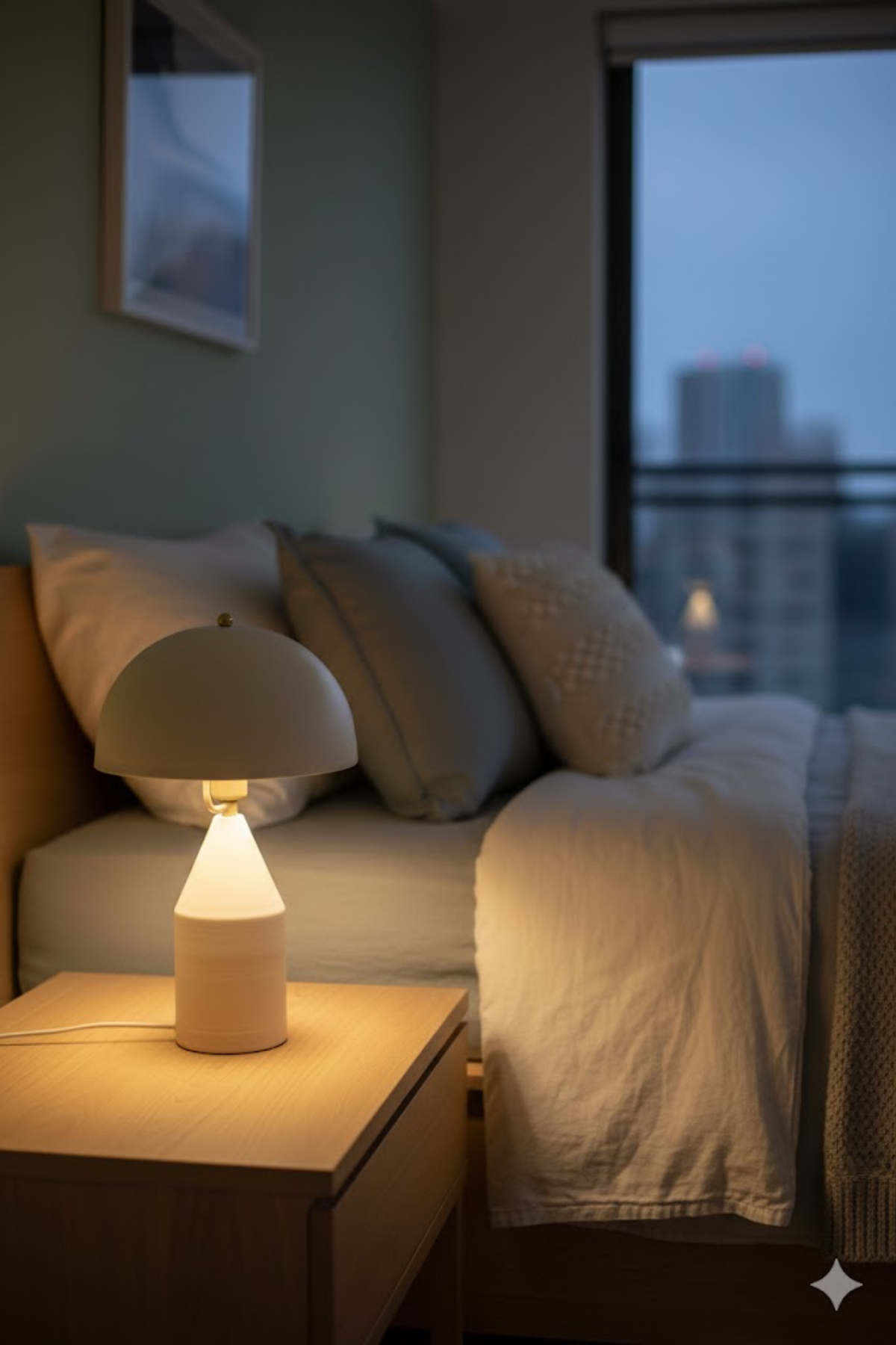 Toms Krem Masa Lambası Modern Dekoratif Metal Tasarım Şık Aydınlatma