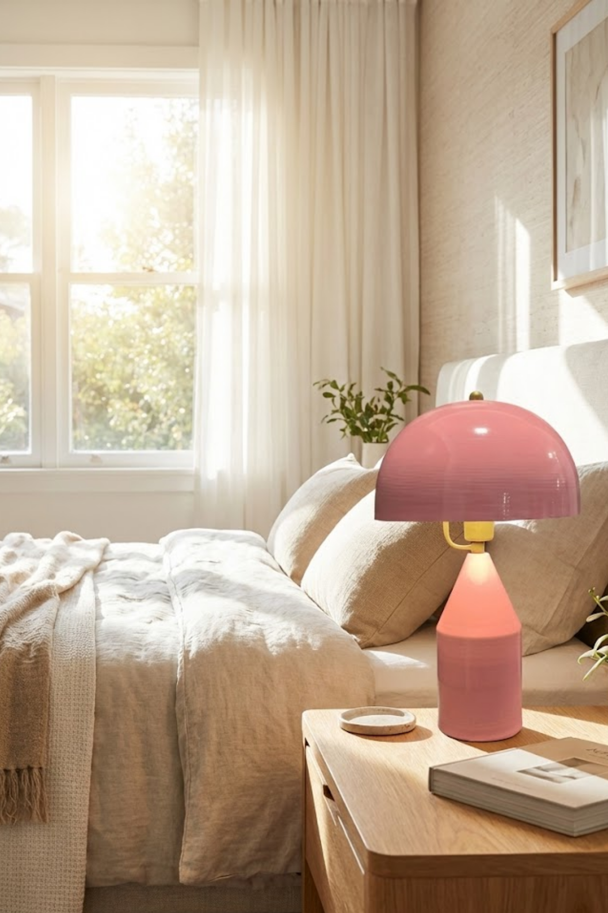 Toms Pembe Masa Lambası Modern Dekoratif Metal Tasarım Şık Aydınlatma