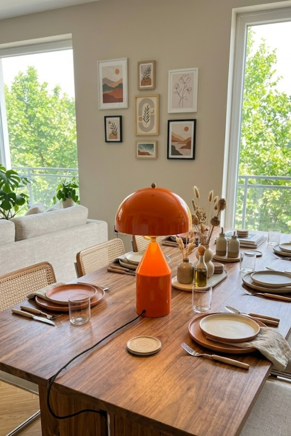 Toms Turuncu Masa Lambası Modern Dekoratif Metal Tasarım Şık Aydınlatma