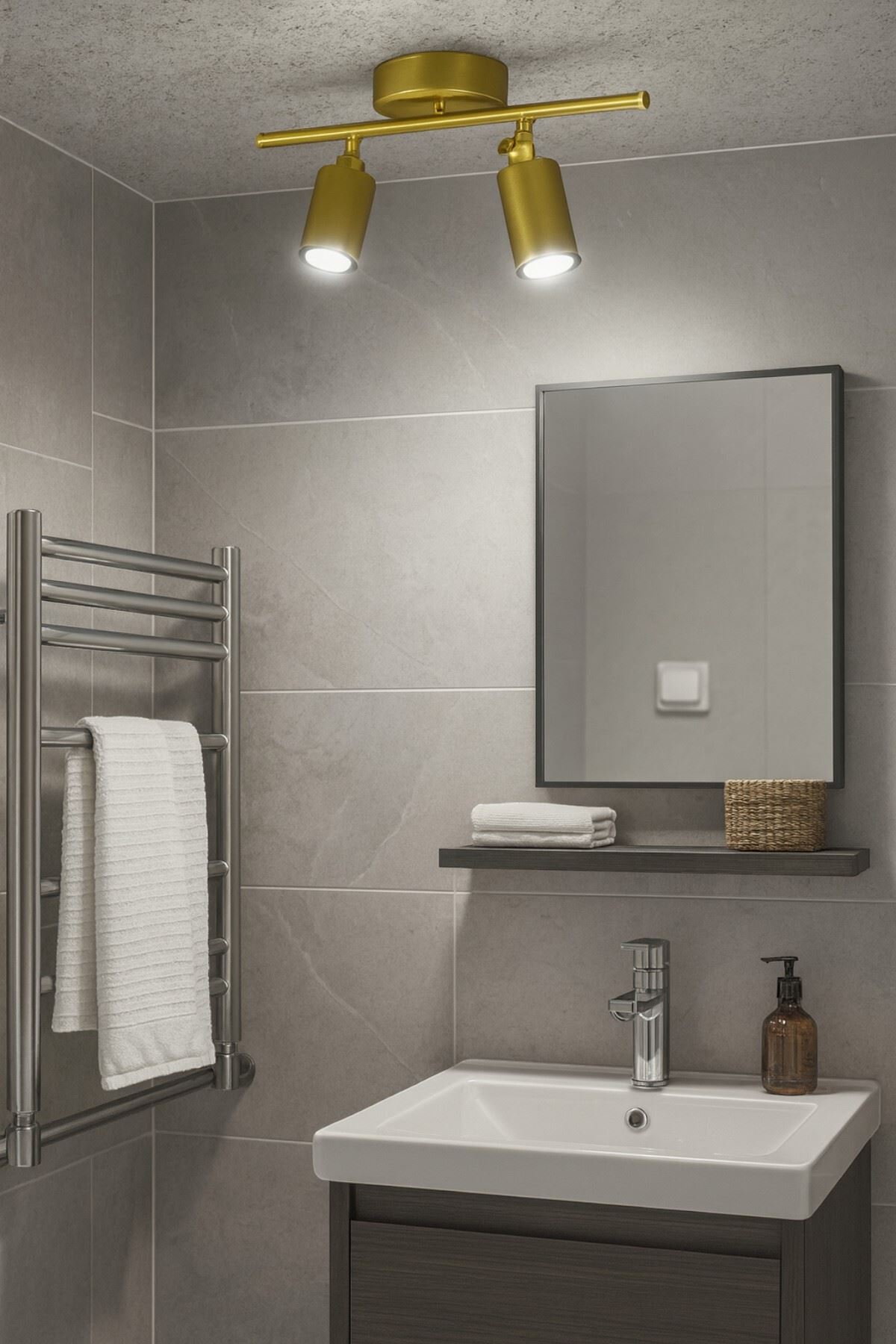 Spoti 2'Li Eskitme Renk (BEYAZ IŞIK) Modern Tasarım Cafe - Mutfak - Banyo Spot Ledli Sıralı Avize