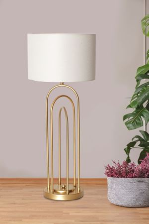 Mia Sarı  Metal Abajur Tasarım Lüx Masa Lambası