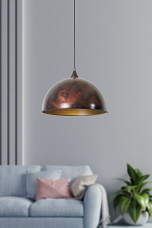 Solare Bakır Siyah Tekli Metal Sarkıt Avize