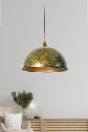 Solare Sarı Siyah Tekli Metal Sarkıt Avize