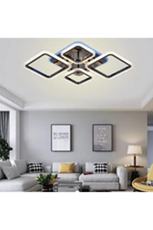 Valenca Siyah Kasa Gün Işığı Ledli  Modern  Lüx Avize