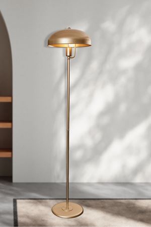 Venus Lambader Sarı Metal Gövde Tasarım Yerden Lüx Aydınlatma