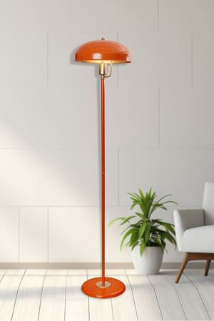 Venus Lambader Turuncu Metal Gövde Tasarım Yerden Lüx Aydınlatma