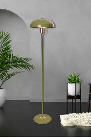 Venus Lambader Su Yeşili Metal Gövde Tasarım Yerden Lüx Aydınlatma