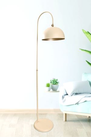 Sonart Lambader Krem Metal Tasarım Lüx Yerden Aydınlatma