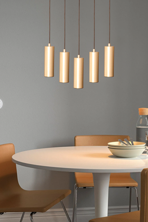 Havana Avize Modern Metal 5’li  Sıralı Sarı-Siyah Gövde  Ampüllü Tasarım Lüks Avize Aydınlatma