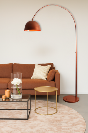 Admiral Bakır Lambader Modern Metal Deve Boynu Mafsallı Minimal ve Şık Tasarım Yerden Aydınlatma 