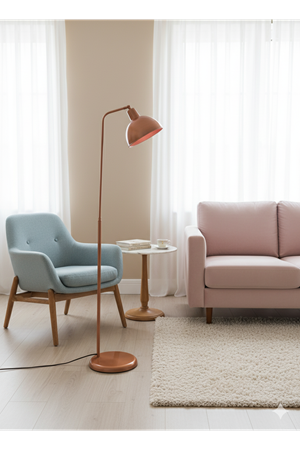 Dolce Bakır Lambader Hareketli Başlık Modern Dekoratif Metal Tasarım Çalışma & Oturma Odası