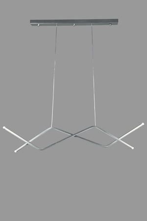 Utku Modern Tasarım Gri Renk Yemek Masası Üstü - Mutfak - Salon Beyaz Led 2 Li Avize