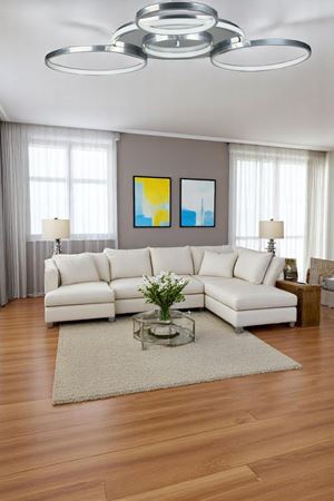 Yaman Modern Tasarım Krom Renk Beyaz Ledli Cafe - Mutfak - Salon Led Avize