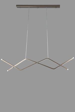 Utku Modern Tasarım Kahverengi Yemek Masası Üstü - Mutfak - Salon Beyaz Led 2 Li Avize