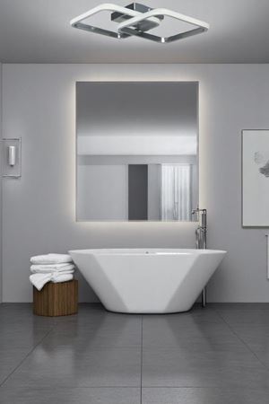 Kira Modern Tasarım Krom Renk Salon - Mutfak - Hol Beyaz Led 2 Li Avize