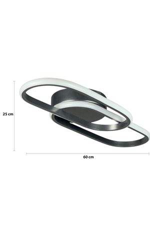 Zzez Gri Renk Modern Tasarım Beyaz Ledli Cafe - Mutfak - Salon 2 Li Led Avize