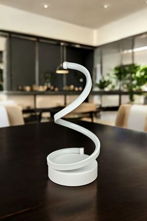 Lara Beyaz Renk Gün Işığı Led Işıklı Modern Tasarım Led Masa Lambası - Abajur - Gece Lambası