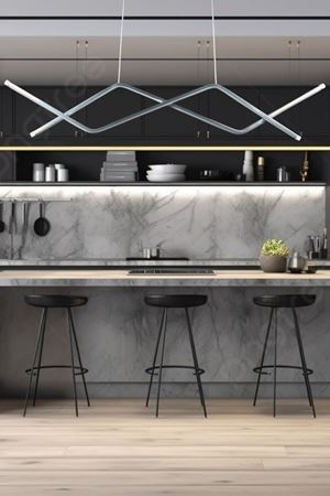 Utku Modern Tasarım Krom Renk Yemek Masası Üstü - Mutfak - Salon Beyaz Led 2 Li Avize