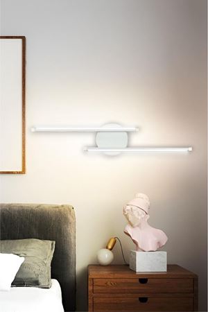 Sare Aplik Modern Tasarım Beyaz Renk - Gün Işığı Ledli Banyo - Mutfak - Salon Led Duvar Aplik