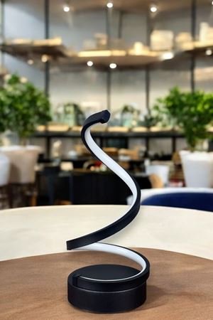 Lara Siyah Renk Gün Işığı Led Işıklı Modern Tasarım Led Masa Lambası - Abajur - Gece Lambası