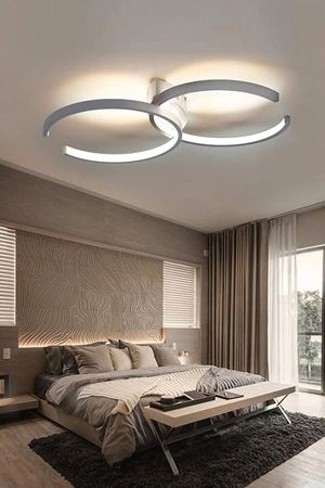 Duru Modern Tasarım Beyaz Renk Salon Mutfak Hol Beyaz Led 2 Li Avize