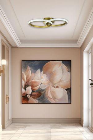 Jolly Modern Tasarım Eskitme Renk Salon - Mutfak - Hol Beyaz Led 2 Li Avize