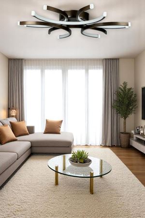 Levora Modern Tasarım - Salon - Mutfak - Yatak Odası Bronz Renk Beyaz Işıklı Led Avize