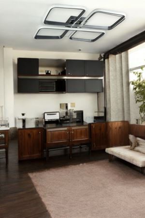 Specula Modern Tasarım Gri Renk Yemek Masası Üstü - Mutfak - Salon Beyaz Işıklı Led Avize