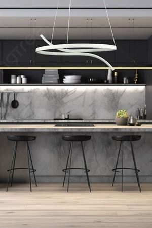 Snake Modern Tasarım Beyaz Renk Beyaz Ledli Yatak Odası - Cafe - Mutfak - Salon Led Avize