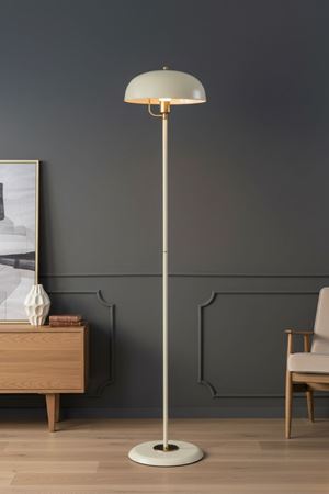 Venus Krem-Sarı Metal Gövde Tasarım Yerden Aydınlatma Lüx Lambader