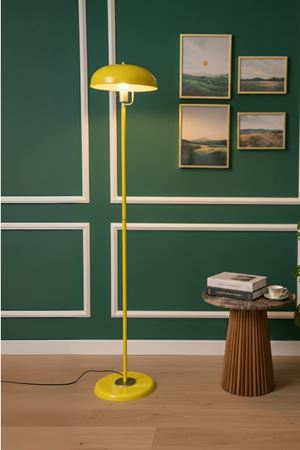 Venus Taksi Sarısı Lambader Hareketli Başlık Modern Dekoratif Metal Tasarım Yerden Aydınlatma Lambas