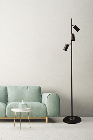 Bella Siyah Lambader Hareketli Başlık – Modern Dekoratif Metal Tasarım Şık Ledli Yerden Aydınlatma