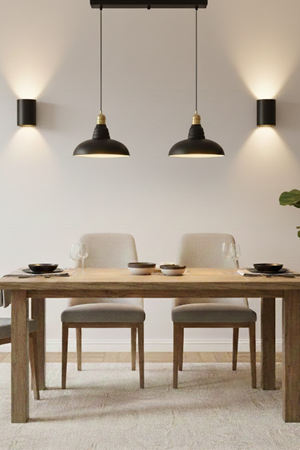 Luzarana Sidney Sıralı 2 Li Metal Gövde Siyah Renkli  Avize Sarkıt Salon Mutfak Ofis Cafe Butik Lamba Aydınlatma Avizeler 