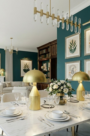 Toms Sarı Masa Lambası Modern Dekoratif Metal Tasarım Şık Aydınlatma