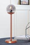 Glob Bakır Metal Gövde Füme Camlı Tasarım Lüx Masa Lambası