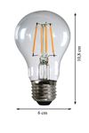 HEKA  E27  6 Watt  Gün Işığı Standart Tip Filament Edison Tip Rustik LED Ampül