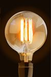HEKA  E27  8 Watt Gün Işığı  Dimerli Tip Filament Edison Tip Rustik Top LED Ampül (750 lümen)