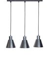 Alfa  3 Lü Krom-Siyah Metal Gövde  Tasarım Lüx  Sıralı Avize