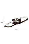 Zzez Kahverengi Modern Tasarım Beyaz Ledli Cafe - Mutfak - Salon 2 Li Led Avize