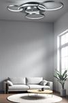 Yaman Modern Tasarım Gri Renk Beyaz Ledli Cafe - Mutfak - Salon Led Avize