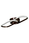 Zzez Kahverengi Modern Tasarım Beyaz Ledli Cafe - Mutfak - Salon 2 Li Led Avize