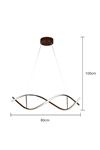 Lumora Kahverengi Modern Tasarım Beyaz Ledli Cafe - Mutfak - Salon 2 Li Led Avize